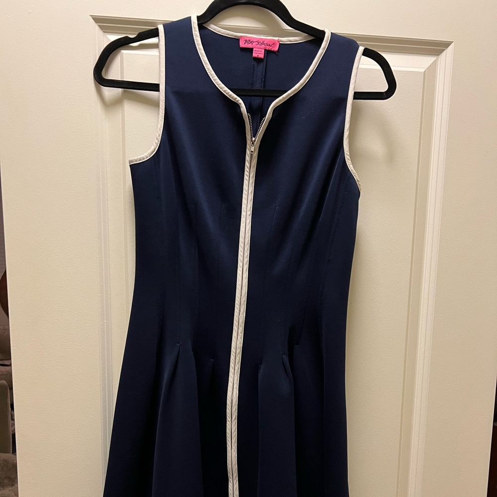 Betsey Johnson, navy midi dress